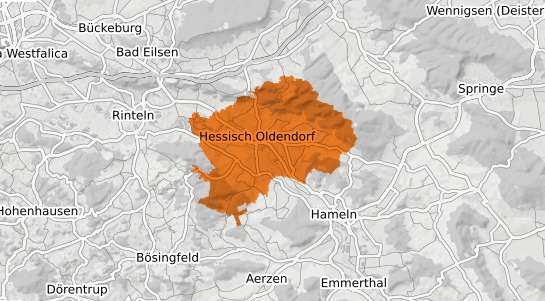 Mietspiegelkarte Hessisch Oldendorf
